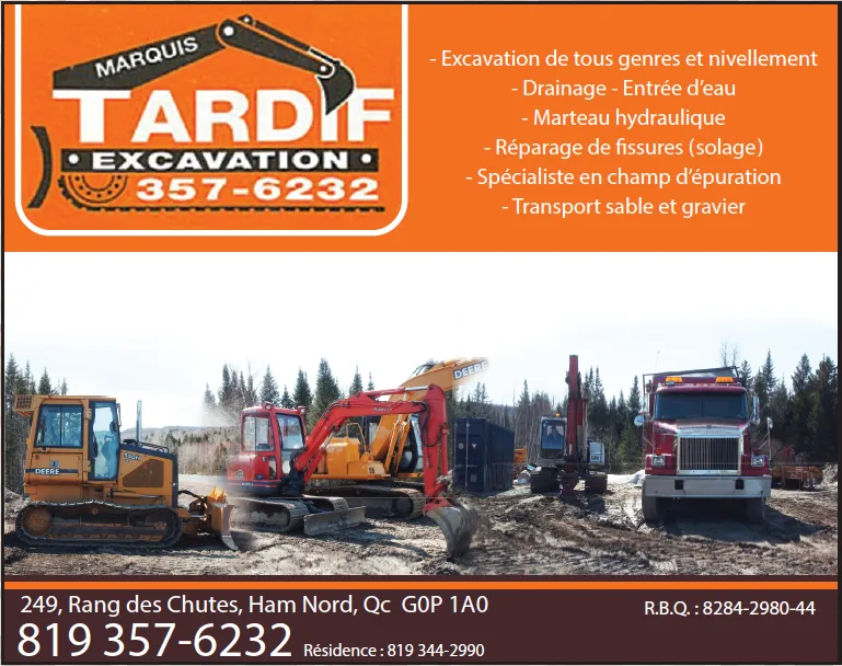 Excavation MArquis Tardif