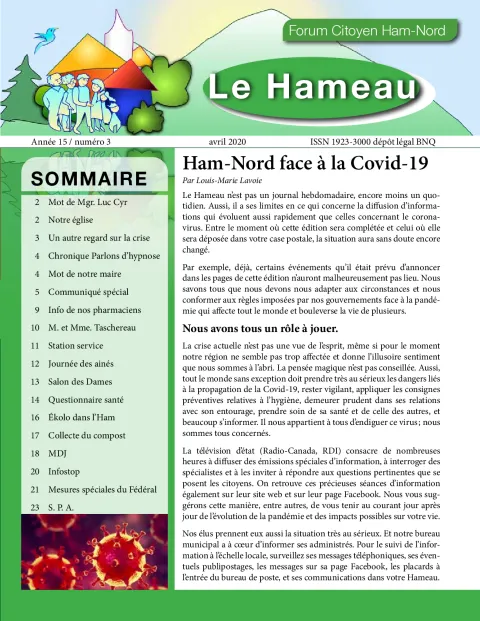 Le Hameau avril 2020