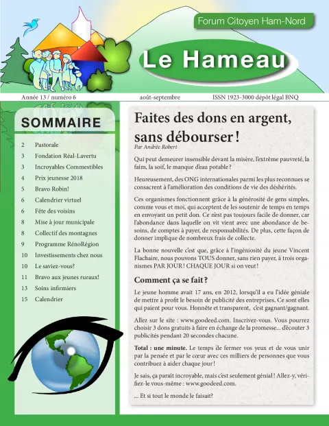 Le Hameau août-septembre 2018
