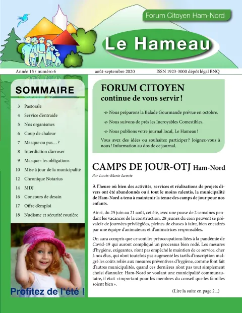Le Hameau août-septembre 2020