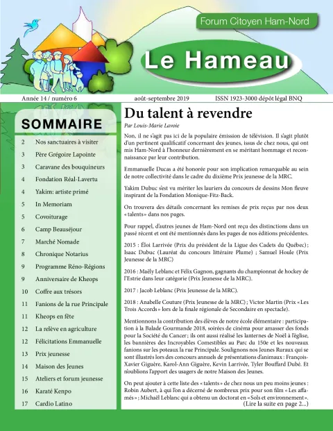 Le Hameau août-septembre 19