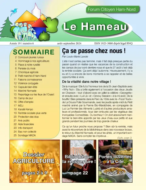Le Hameau août-septembre 2024