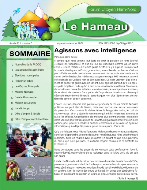 Le Hameau septembre-octobre 2021