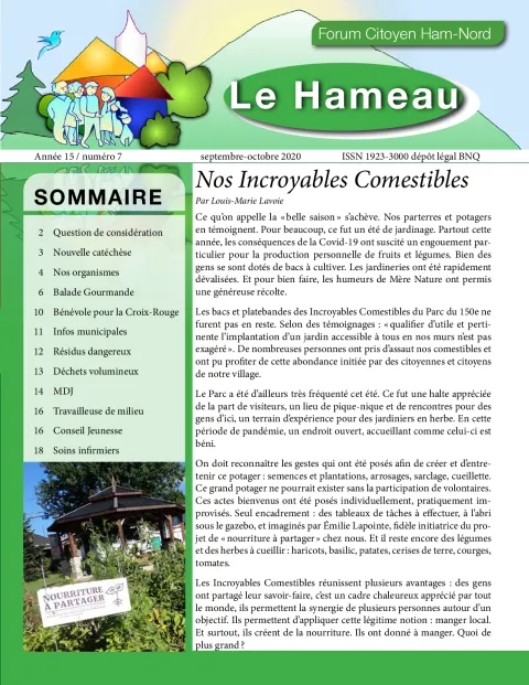 Le Hameau septembre-octobre 2020