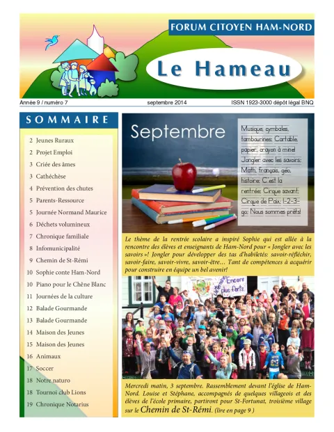 Journal Le Hameau de Septembre 2014