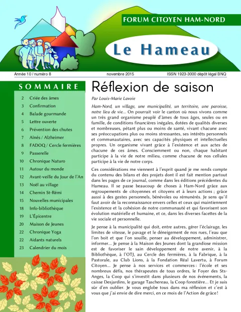 Votre Hameau de Novembre 2015
