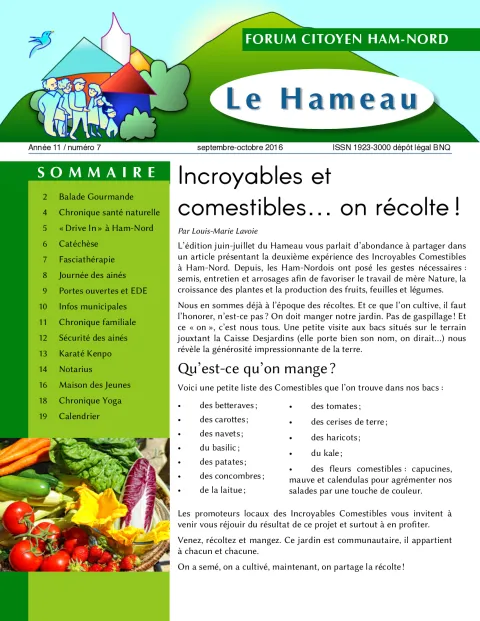 Le Hameau septembre-octobre 2016