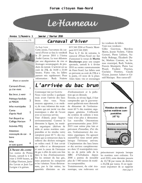 Le Hameau - janvier/février 2010